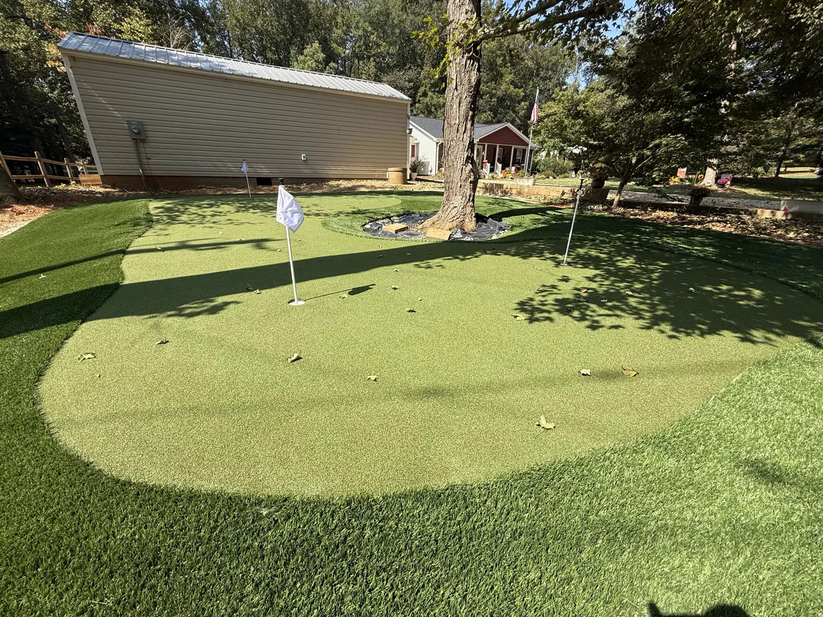Backyard putting green built in McLeansville NC