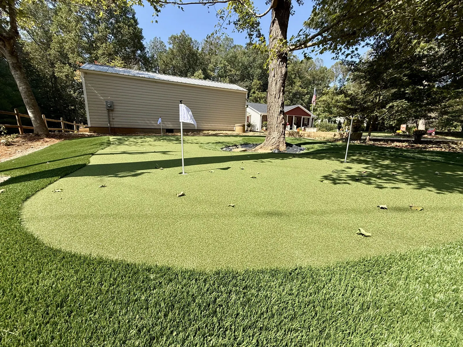 Backyard putting green built in McLeansville NC