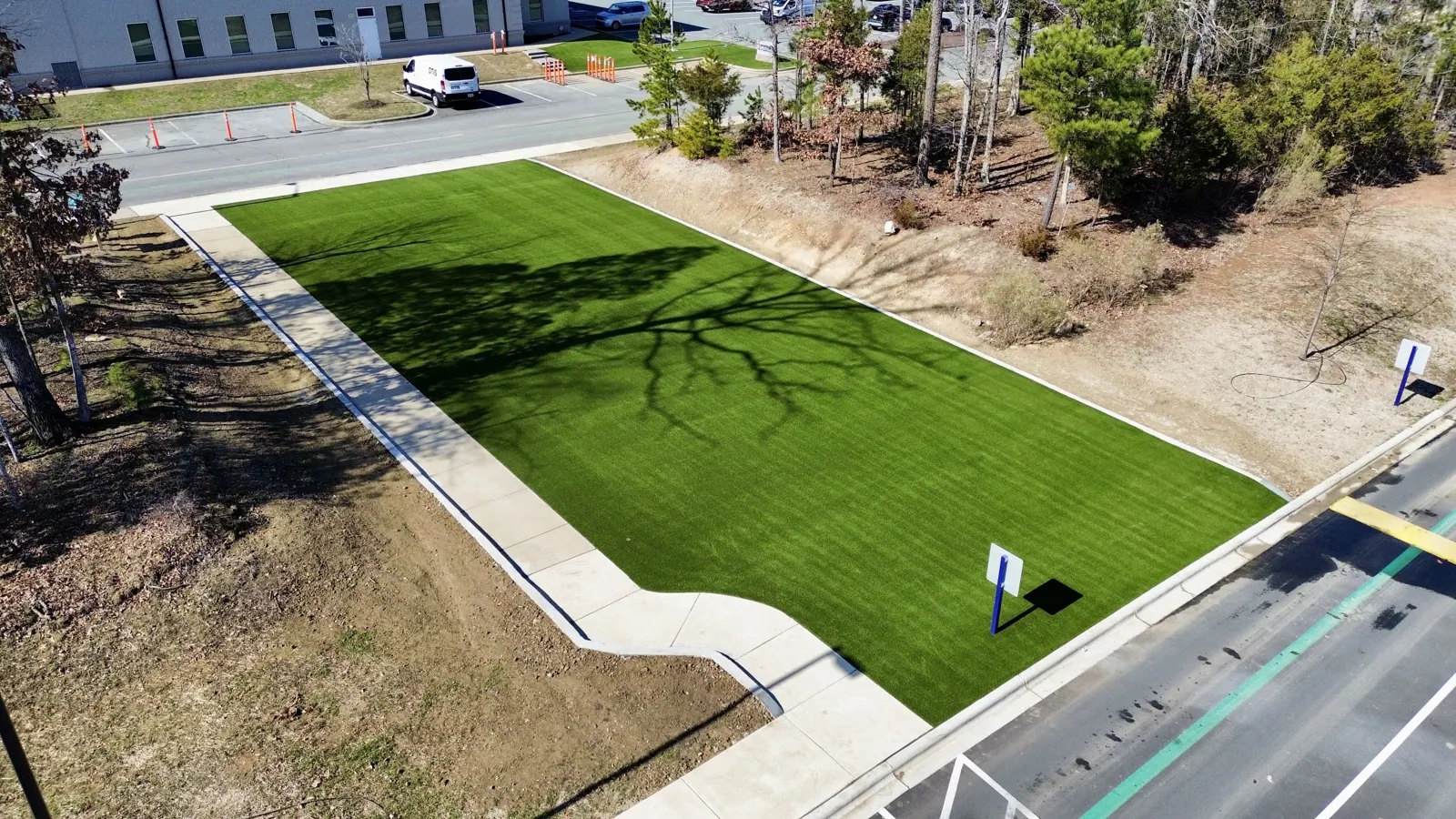 Commercial artificial turf installation in Charlotte NC