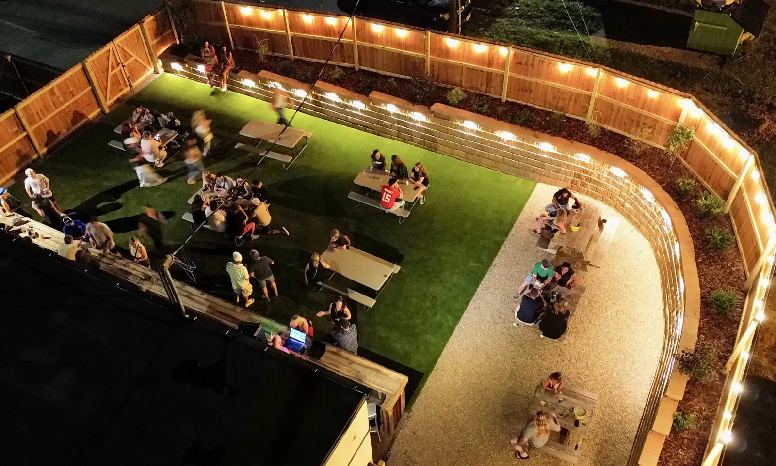 Outdoor beer garden patio build in Kernersville NC